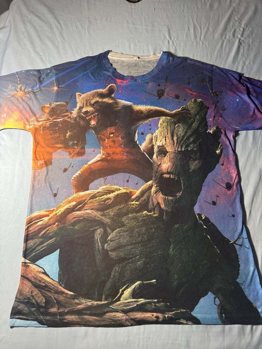 Marvel Guardians Of The Galaxy Rocket And Groot AOP T-Shirt